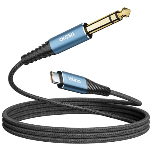 Tisino klinke 6,3mm auf usb c Kabel, usbc auf klinke 6,3mm Audio Adapter Auxiliary Jack Stereo Kabel für Handys, Tablets, Laptops, Verstärker, Lautsprecher, Kopfhörer, Mischpulte (3M) von Tisino