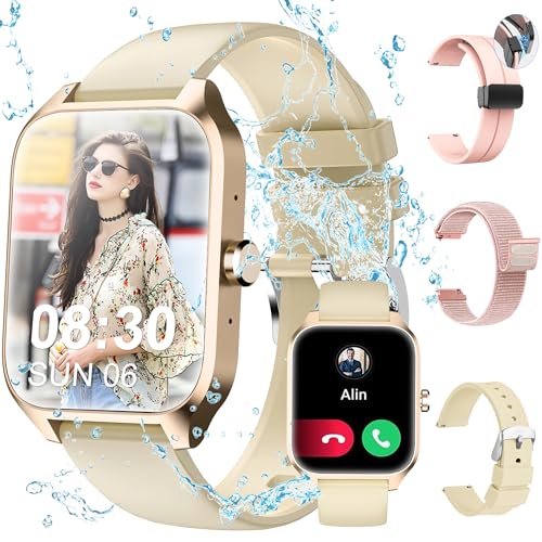 Tisoutec Smartwatch Damen Herren,Fitnessuhr Tracker mit Telefonfunktion 1.83" Touchscreen,Uhren Fitness Tracker IP68 Wasserdicht/Blutsauerstoff/Pulsmesser/Sportuhr Aktivitätstracker für Android/iOS von Tisoutec