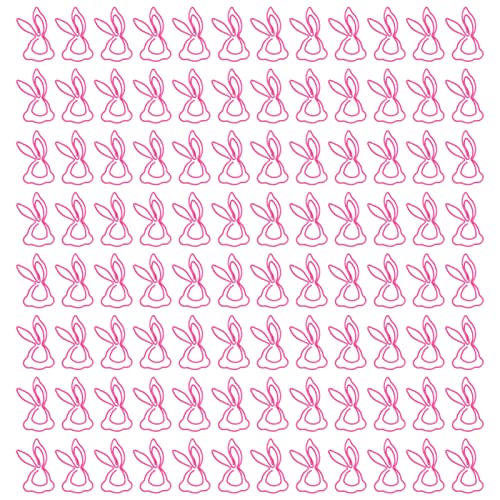 100 Stück Niedliche Büroklammern Bunny Style Spaß Büroklammern für Seitenmarker Niedliche Tier Büroklammern Dokument Notizen Organisation Büro Bürobedarf Schule Geschenke Hochzeit Dekoration von Tissting