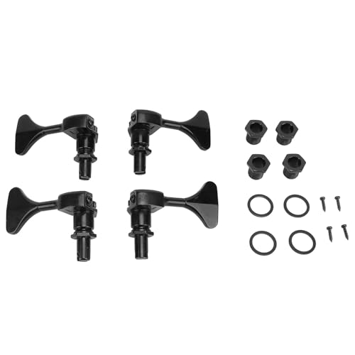 2R 2L Bass Mechanik, 20:1 Ratio Open Gear Stimmgeräte Stimmschlüssel Wirbel Ersatz für Elektrische Jazzgitarre Bass Schwarzer Tuner Ersatzsatzsatz 2R 2L Bass Mechanik, 20:1 Ratio Open Gear Stimmgeräte Stimmschlüssel Wirbel Ersatz für Elektrische Jazzgitarre Bass Schwarzer Tuner Ersatzsatzsatz von Tissting