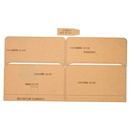 Brieftaschen Acryl Schablonen Set, 20 x 10 cm Transparente Handytaschen Schablone Leder Muster Vorlagen für DIY Kartentaschen, Reißverschluss Geldbörsen, Handtaschen von Tissting