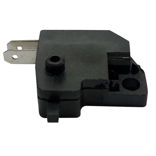 Tissting Motorrad Vorne Rechts Bremslicht Stop Schalter, Universal Bremslichtschalter, Motorrad Scheibenbremsschalter, Drucktaste, Scharnierhebel, Manuell, Schwarz von Tissting