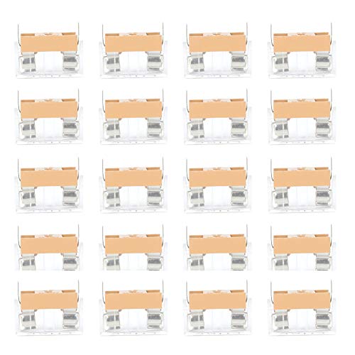 Tissting 20 Stück Sicherungshalter, Sicherungshaltergehäuse mit Transparenter Doppelterminals Sicherung Abdeckung Leiterplattenmontage-Haltergehäuse für 5X 20 Sicherungen von Tissting