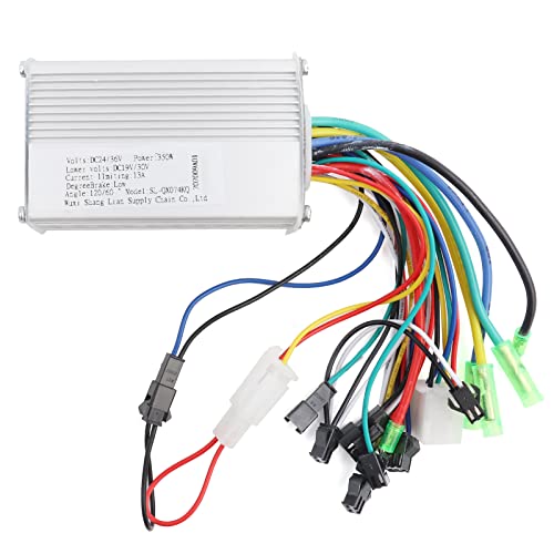 Tissting Bürstenloser Motorcontroller, Aluminiumlegierung 24V 350W wasserdichte Elektromotorsteuerung Regenfester Motorcontroller für Elektrofahrräder, Roller von Tissting