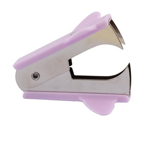 Tissting Safety Staple Remover, Leichte Grundnahrungsmittelentferner extra breiter Fingergriffe Stapeleextraktion mit Stahlkiefer Mini -Nagel -Puller -Bindung für die Büroschule (Lila) von Tissting
