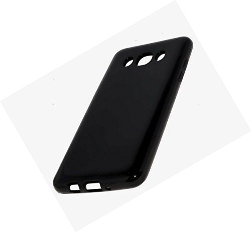 Dark Case Style Silikon TPU Handy Cover kompatibel mit für Samsung Galaxy J5 2016 - Hülle Schale Kappe Schutz Schutzhülle in Schwarz von Titan Mobilfunk Zubehör