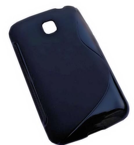 Titan Mobilfunk Zubehör Design Rubber Silikon TPU Case in Schwarz kompatibel mit LG E430 Optimus L3 2 II – Handy Cover Hülle Schale Kappe von Titan Mobilfunk Zubehör