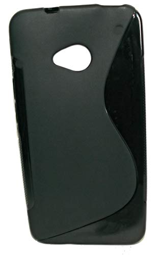 Titan Mobilfunk Zubehör S Rubber Style Case - kompatibel mit HTC One M7 - Silikon TPU Handy Cover Hülle Schale Kappe Schutz Schutzhülle - in Schwarz von Titan Mobilfunk Zubehör
