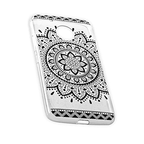 Titan Mobilfunk Zubehör Ultra Slim Silikon TPU Handy Hülle kompatibel mit Motorola Moto G5S Plus - Transparent mit Tribal Tattoo Design - Case Cover von Titan Mobilfunk Zubehör