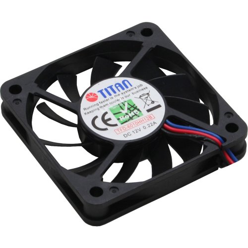 Titan TFD-6010HH12B Lüfter, 60 x 60 x 10 mm schwarz von TITAN