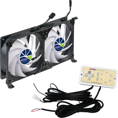 Titan TTC-SC22(A)/V2+ Kühlschrank-Doppellüfter 92x25mm IP55 für Camping von Titan
