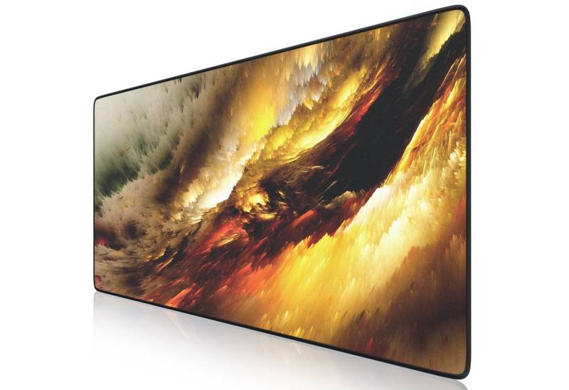 Titanwolf Gaming Mauspad XXL Speed Mousepad 900 x 400 x 3 mm, große Tischunterlage, rutschfest, abwaschbar, Geschwindigkeit & Präzision, Golden Storm von Titanwolf