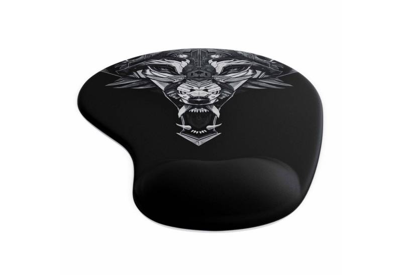 Titanwolf Gaming Mauspad Office Gel Mousepad mit ergonomischer Handgelenkauflage, Handballenauflage, Gelpolster ergonomisch, abwaschbar, schwarz von Titanwolf