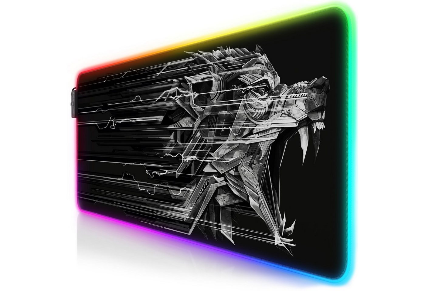 Titanwolf Gaming Mauspad, RGB Mousepad XL, 800 x 300 mm, verbessert Präzision & Geschwindigkeit von Titanwolf
