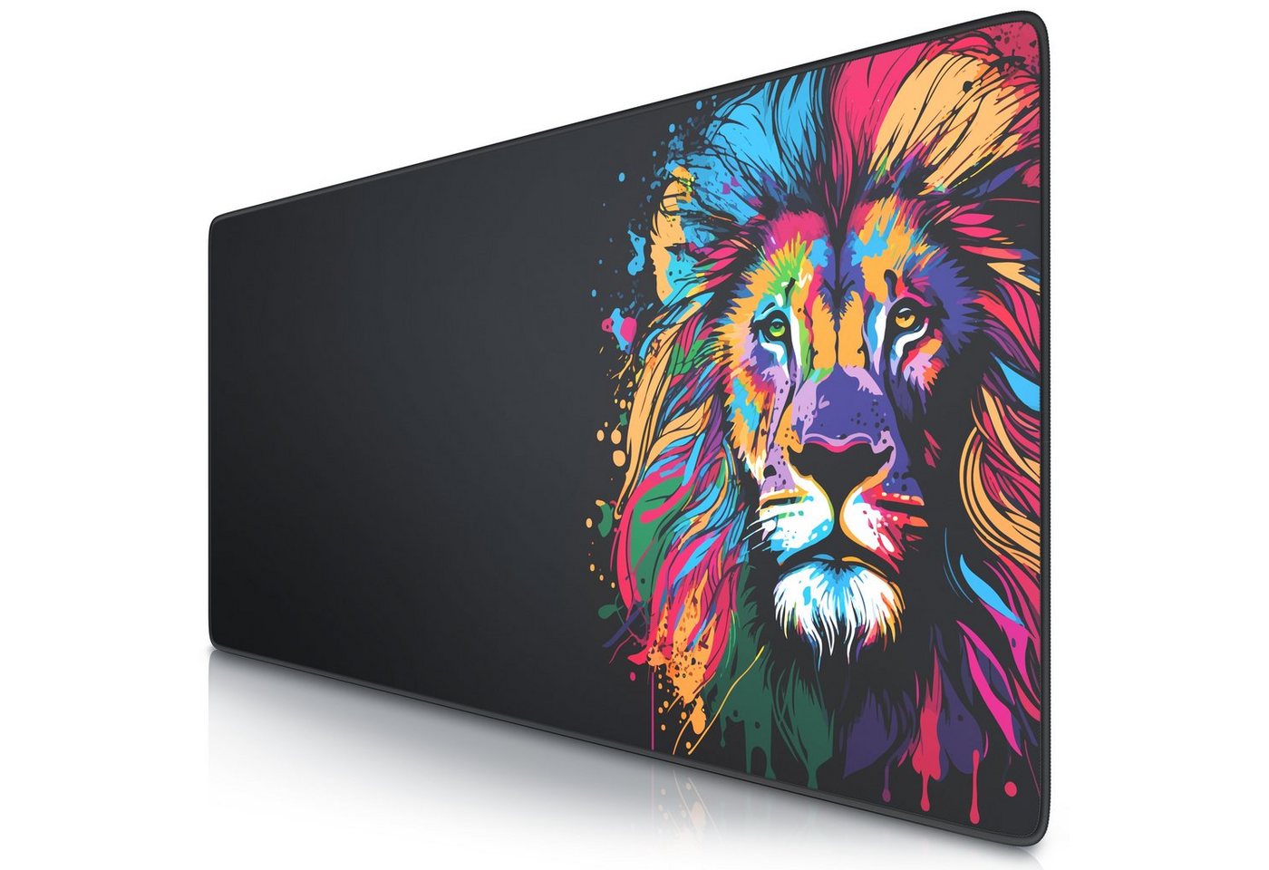 Titanwolf Gaming Mauspad, XXL, glattes Stoffgewebe, Speed Mousepad 900 x 400mm, Colour Lion von Titanwolf