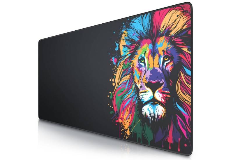 Titanwolf Gaming Mauspad XXL Speed Mousepad 900 x 400 x 3 mm, große Tischunterlage, rutschfest, abwaschbar, Geschwindigkeit & Präzision, Colour Lion von Titanwolf