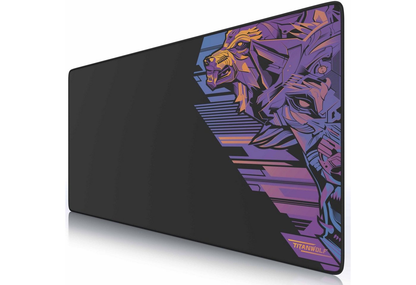 Titanwolf Gaming Mauspad, XXL, glattes Stoffgewebe, Speed Mousepad 900 x 400mm große Fläche von Titanwolf