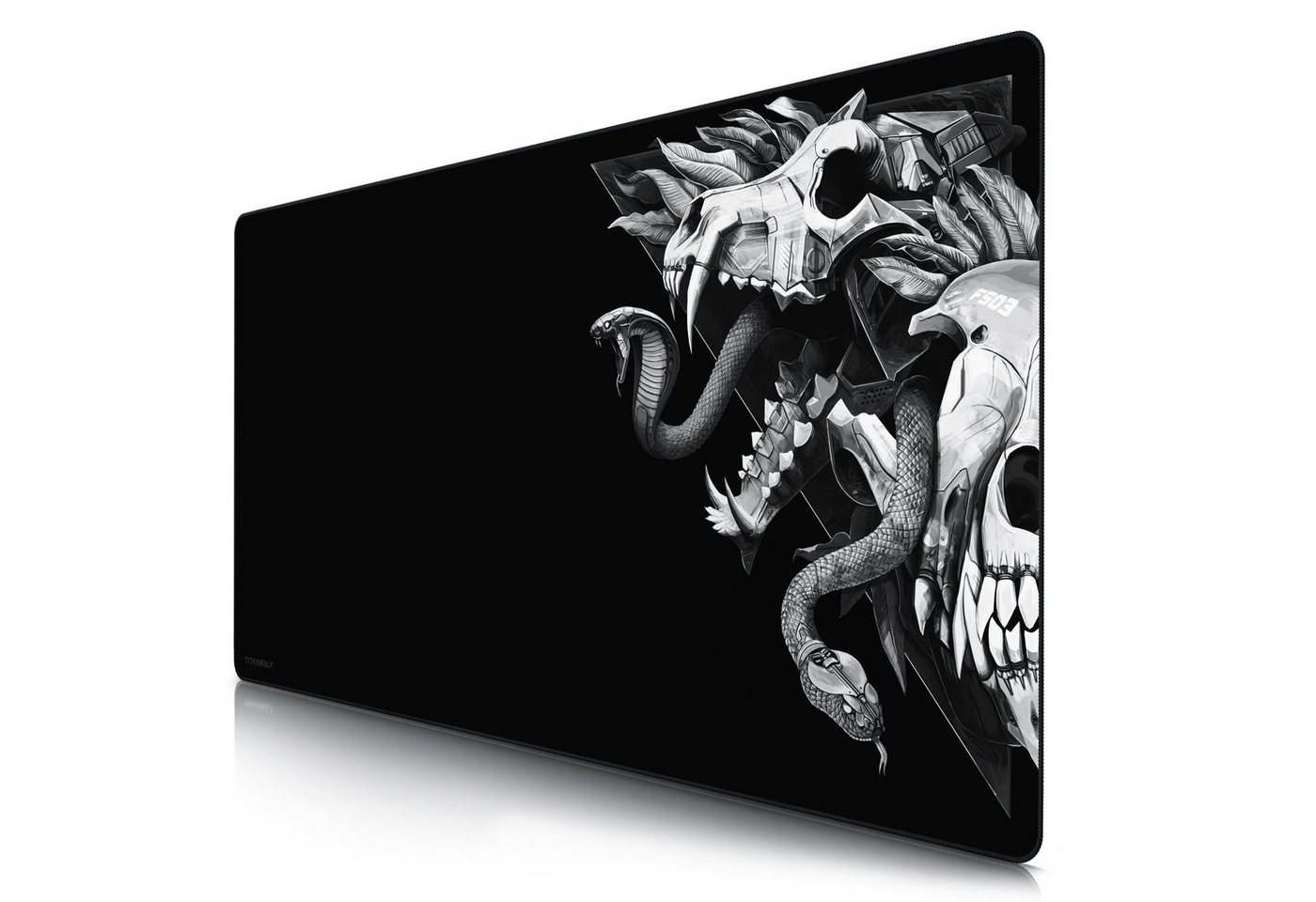 Titanwolf Gaming Mauspad XXXL Speed Mousepad 1200 x 600 x 3 mm, große Tischunterlage, rutschfest, abwaschbar, Geschwindigkeit & Präzision, Wolf Skull Titanwolf Gaming Mauspad XXXL Speed Mousepad 1200 x 600 x 3 mm, große Tischunterlage, rutschfest, abwaschbar, Geschwindigkeit & Präzision, Wolf Skull von Titanwolf
