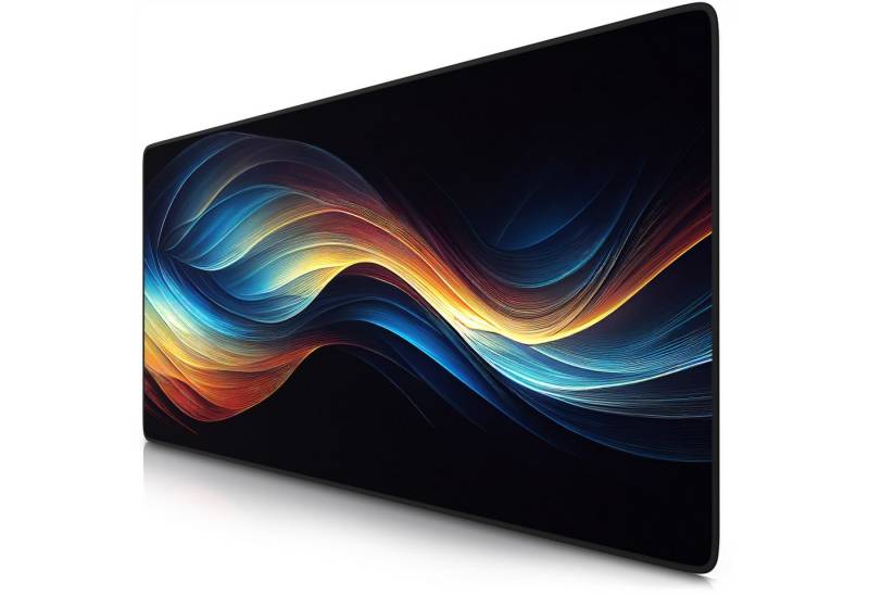 Titanwolf Gaming Mauspad XXL Speed Mousepad 900 x 400 x 3 mm, Schreibtischauflage, abwaschbar, rutschfeste Rückseite, Geschwindigkeit & Präzision, Abstract Panorama von Titanwolf