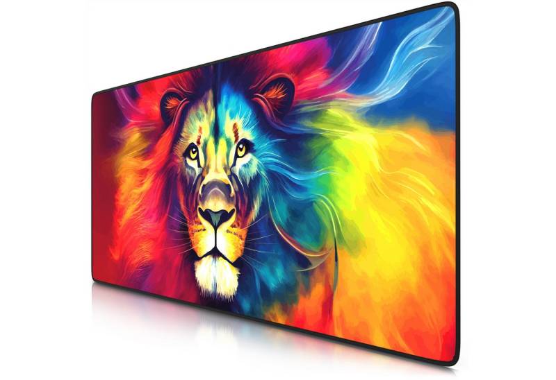 Titanwolf Gaming Mauspad XXL Speed Mousepad 900 x 400 x 3 mm, Schreibtischauflage, abwaschbar, rutschfeste Rückseite, Geschwindigkeit & Präzision, Colour Lion 3 von Titanwolf