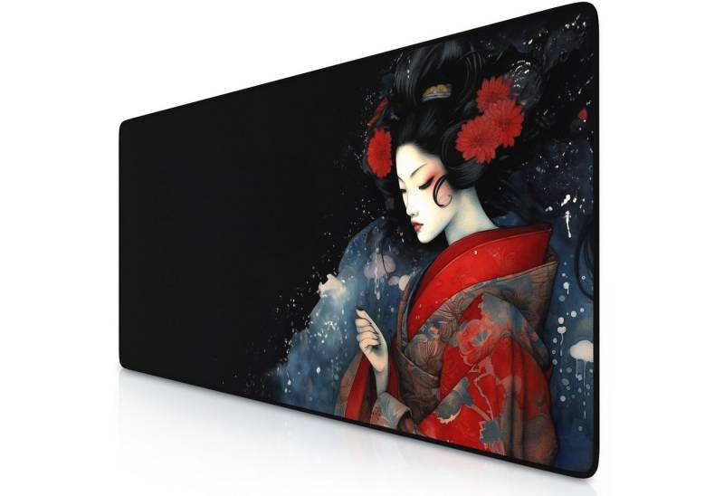 Titanwolf Gaming Mauspad XXL Speed Mousepad 900 x 400 x 3 mm, Schreibtischauflage, abwaschbar, rutschfeste Rückseite, Geschwindigkeit & Präzision, Geisha 2 von Titanwolf