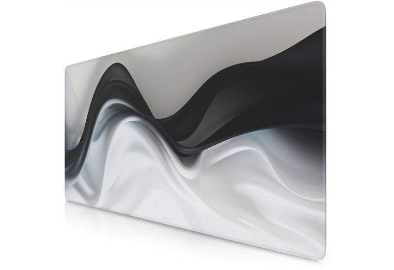Titanwolf Gaming Mauspad XXL Speed Mousepad 900 x 400 x 3 mm, Schreibtischauflage, abwaschbar, rutschfeste Rückseite, Geschwindigkeit & Präzision, Modern Wave von Titanwolf
