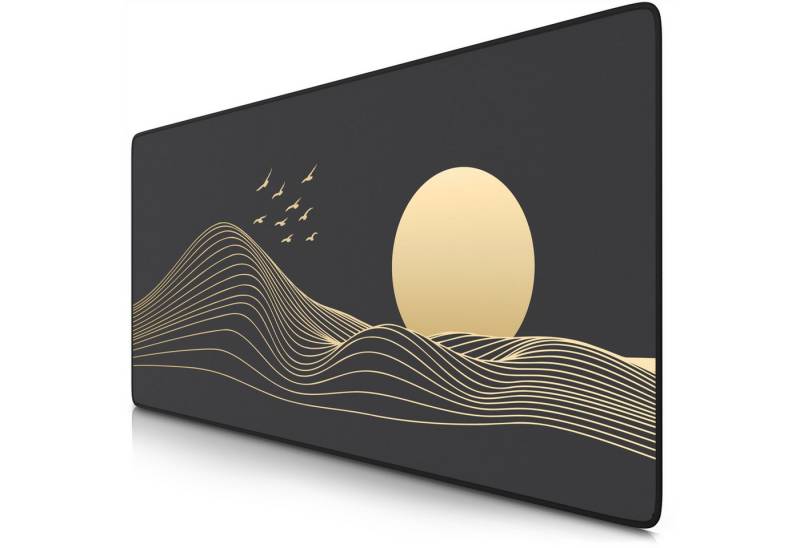Titanwolf Gaming Mauspad XXL Speed Mousepad 900 x 400 x 3 mm, Schreibtischauflage, abwaschbar, rutschfeste Rückseite, Geschwindigkeit & Präzision, Sunset von Titanwolf