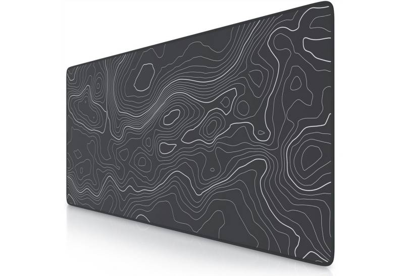 Titanwolf Gaming Mauspad XXL Speed Mousepad 900 x 400 x 3 mm, Schreibtischauflage, abwaschbar, rutschfeste Rückseite, Geschwindigkeit & Präzision, Topography von Titanwolf