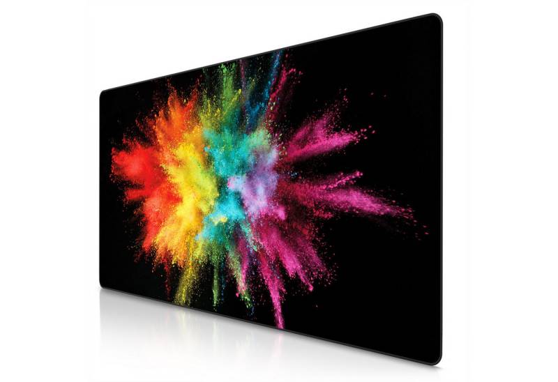 Titanwolf Gaming Mauspad XXXL Speed Mousepad 1200 x 600 x 3 mm, große Schreibtischauflage, rutschfest, abwaschbar, Geschwindigkeit & Präzision, Color Explosion von Titanwolf