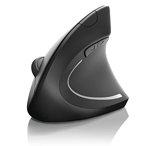 Titanwolf - Maus Vertikal Wireless - ergonomische Funk Vertikalmaus 2,4 Ghz - USB Vertical Mouse – Funkmaus ergonomisches Design - armschonend - kompatibel mit PC und MAC von Titanwolf
