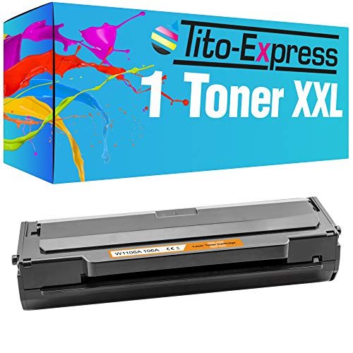 Tito-Express 1 Tonerkartusche kompatibel mit HP 106A Toner W1106A Kartuschen für Laser 107w 107r 107a MFP 135wg 135ag 135r 135w 135a 137fnw 137fwg 138fnw 138fw 138p 138pn 138PNW (schwarz, 1er Pack) von Tito-Express