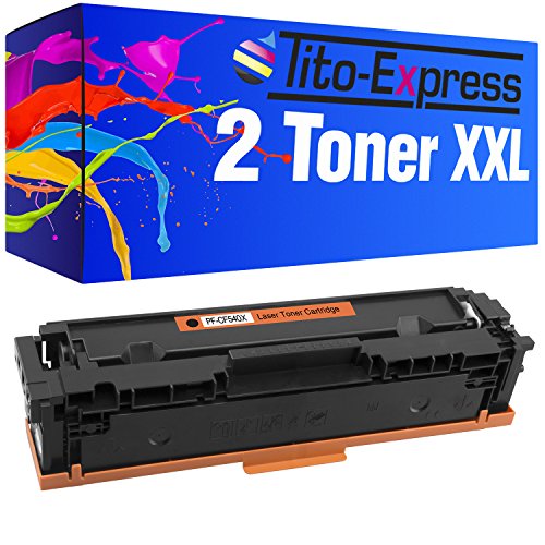 Tito-Express 2 Toner Black für HP CF540X Color Laserjet Pro M254DNW M254NW M254DW M280NW MFP M281FW M281FDN M281FDW MFP M 280 NW 281 FW FDN FDW M 254 NW DW DNW von Tito-Express
