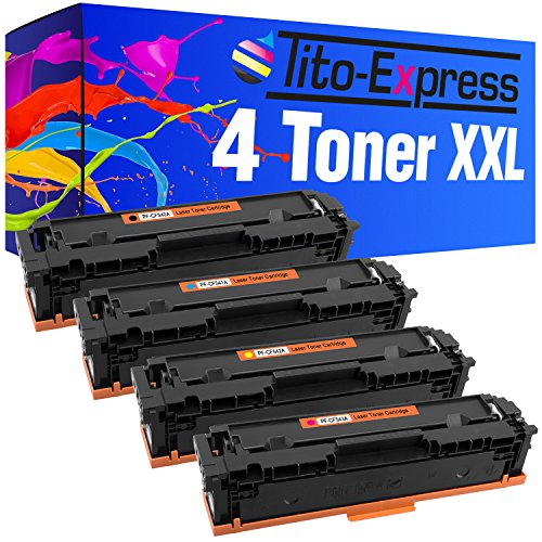 Tito-Express 4 Toner für HP CF540A-CF543A Color Laserjet Pro M 254 DNW MFP M 281 FW 281 FDW von Tito-Express