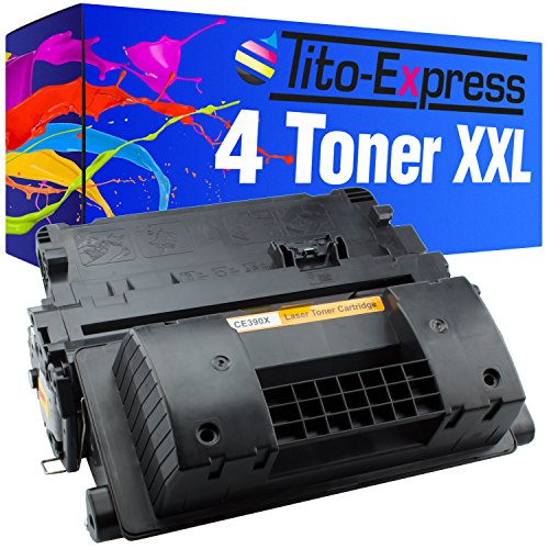 Tito-Express 4X Toner XXL Black kompatibel mit HP CE390X 90X Laserjet Enterprise 600 M602DN M602 M600 M602N M602X M603DN M603N M603XH M4500 Series M4555F MFP M4555 FSKM von Tito-Express