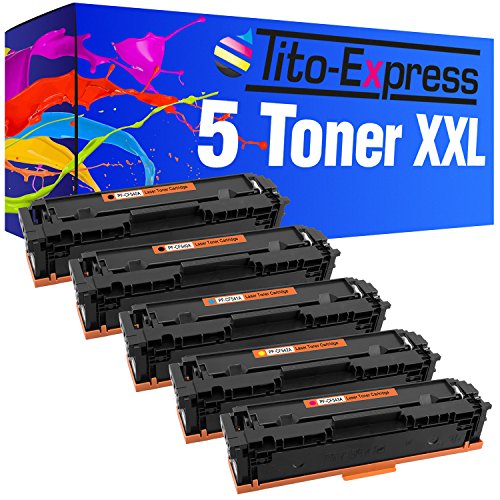 Tito-Express 5 Toner-Kartuschen für HP 203A Color Laserjet Pro M 254 DNW MFP M 281 FW 281 FDW von Tito-Express