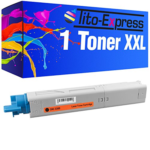 Tito-Express PlatinumSerie 1 Toner-Patrone XXL für Oki C3300 Black C3300 C3300N C3400 C3400N von Tito-Express