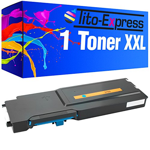 Tito-Express PlatinumSerie 1 Toner XXL kompatibel mit Dell C3760 | geeignet für Dell C-3760N C-3760DN C-3765DNF | Cyan 9.000 Seiten von Tito-Express
