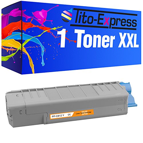 Tito-Express PlatinumSerie 1 Toner Yellow für Oki C612 C612DN C612 Series C612N C 612 DN N 612DN 612N 46507505 von Tito-Express