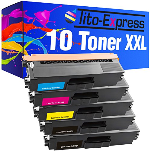 Tito-Express PlatinumSerie 10 Toner XXL kompatibel mit Brother TN-325 DCP-9055CDN 9270CDN HL-4140CN 4150CDN 4570CDW 4570CDWT MFC-9465CDN 9460CDN 9560CDW 9970CDW | Black je 4.500 Seiten von Tito-Express