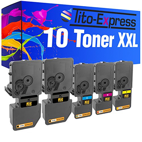 Tito-Express PlatinumSerie 10 Toner XXL kompatibel mit Kyocera TK-5230 ECOSYS M5521CDW M5521CDN P5021CDN P5021CDW | Black 2.600 Seiten von Tito-Express