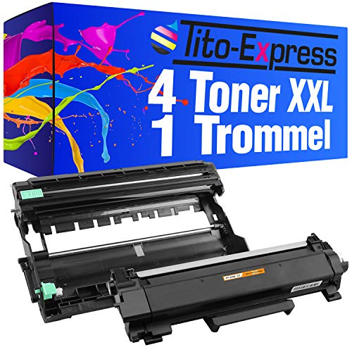 Tito-Express PlatinumSerie 1x Trommel & 4X Toner Super-XL mit Chip für Brother TN-2420 DR-2400 HL-L2310D L2375DW L2370DN MFC-L2710DN L2710DW L2712DN L2712DW L2730DW L2732DW L2750DW L2510D von Tito-Express