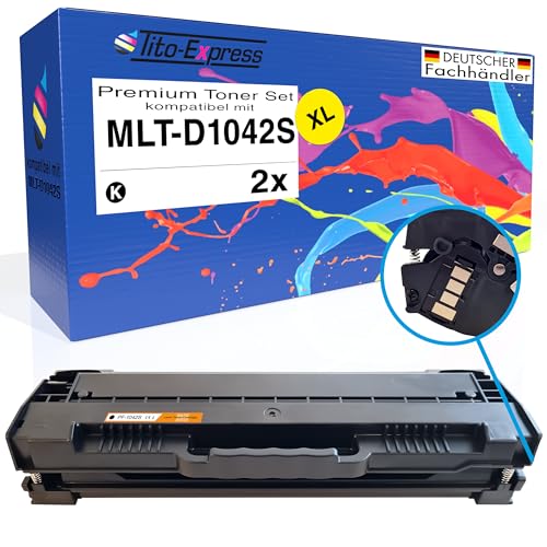 Tito-Express PlatinumSerie 2 Toner XXL Schwarz kompatibel mit Samsung MLT-D1042S ML-1660 2.500 Seiten Laser von Tito-Express