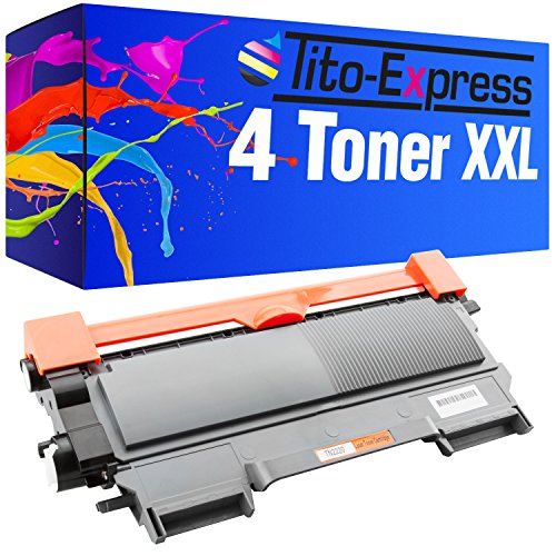 Tito-Express PlatinumSerie 4 Toner XXL Black kompatibel mit Brother TN-2010 | Für DCP-7060D 7065DN 7070DW HL-2215 2220 2230 2240 2240D 2250DN 2270DW MFC-7360N 7460DN 7470D 7860DN 7860DW von Tito-Express