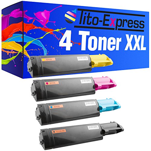 Tito-Express PlatinumSerie 4 Toner XXL für Epson Aculaser C1100 C1100 CX11NF CX11NFC S050190 S050189 S050188 S050187 von Tito-Express