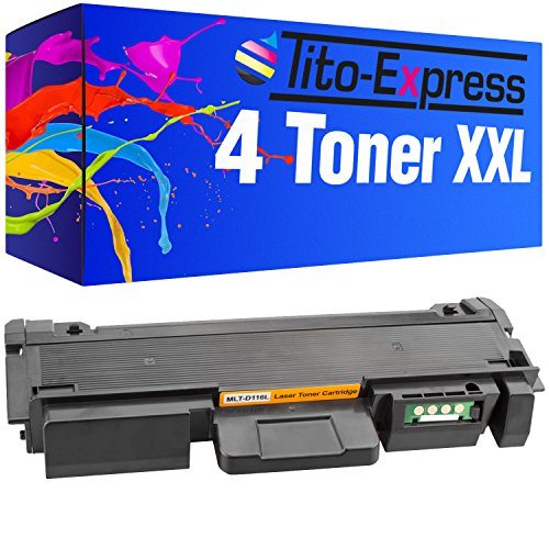 Tito-Express PlatinumSerie 4 Toner XXL kompatibel mit Samsung MLT-D116L M2620 M2620D M2620ND M2625 M2625D M2625D M2625F M2625FN M2625N M2626 M2675FN M2676 von Tito-Express