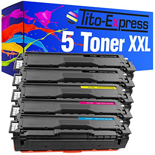 Tito-Express PlatinumSerie 5 Laser-Toner XXL ersetzt Samsung CLT-504S | kompatibel mit Xpress C1860FW C1810W CLX-4195N CLX-4195FW C1810W CLP-415N CLP-415NW von Tito-Express