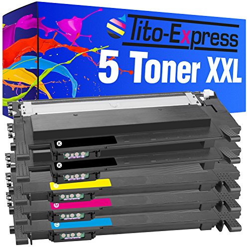 Tito-Express PlatinumSerie 5 Laser-Toner XXL passend zu Samsung CLT-404S CLT-404 Xpress C430 C480 C 482 SL-C430 SL-C480 W FN FW | Black je 1.500, Color 1.000 je Seiten Druckleistung! von Tito-Express