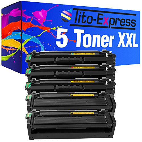 Tito-Express PlatinumSerie 5X Toner-Kartusche XXL kompatibel mit Samsung CLT-506L CLP-680 CLP-680 DW CLP-680 Series CLP-680 ND CLX-6260 FR CLX-6260 FW CLX-6260 FD CLX-6260 ND von Tito-Express