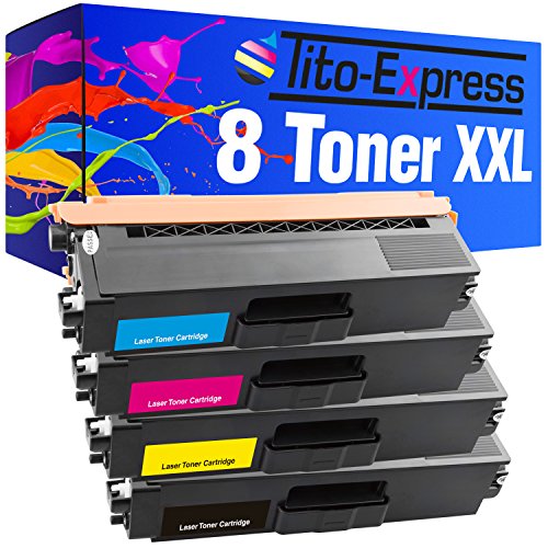 Tito-Express PlatinumSerie 8 Toner XXL kompatibel mit Brother TN-325 DCP-9055CDN 9270CDN HL-4140CN 4150CDN 4570CDW 4570CDWT MFC-9465CDN 9460CDN 9560CDW 9970CDW | Black je 4.500 Seiten von Tito-Express