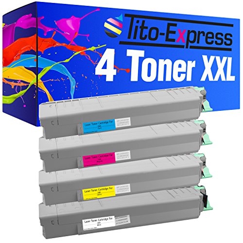 Tito-Express PlatinumSerie Farbset 4 Toner-Patronen XXL für Oki C830 C810 C810N C810DN C810CDTN von Tito-Express